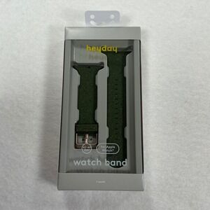 Heyday Apple Watch Silicone Band 42-49mm Olive Speckle Green New